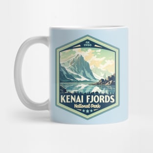 Kenai Fjords National Park Vintage WPA Style National Parks Art Mug